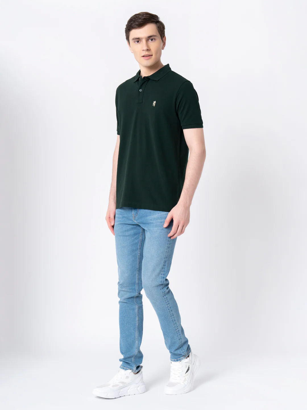 Men's Forest Green Solid T-Shirt - Image 6