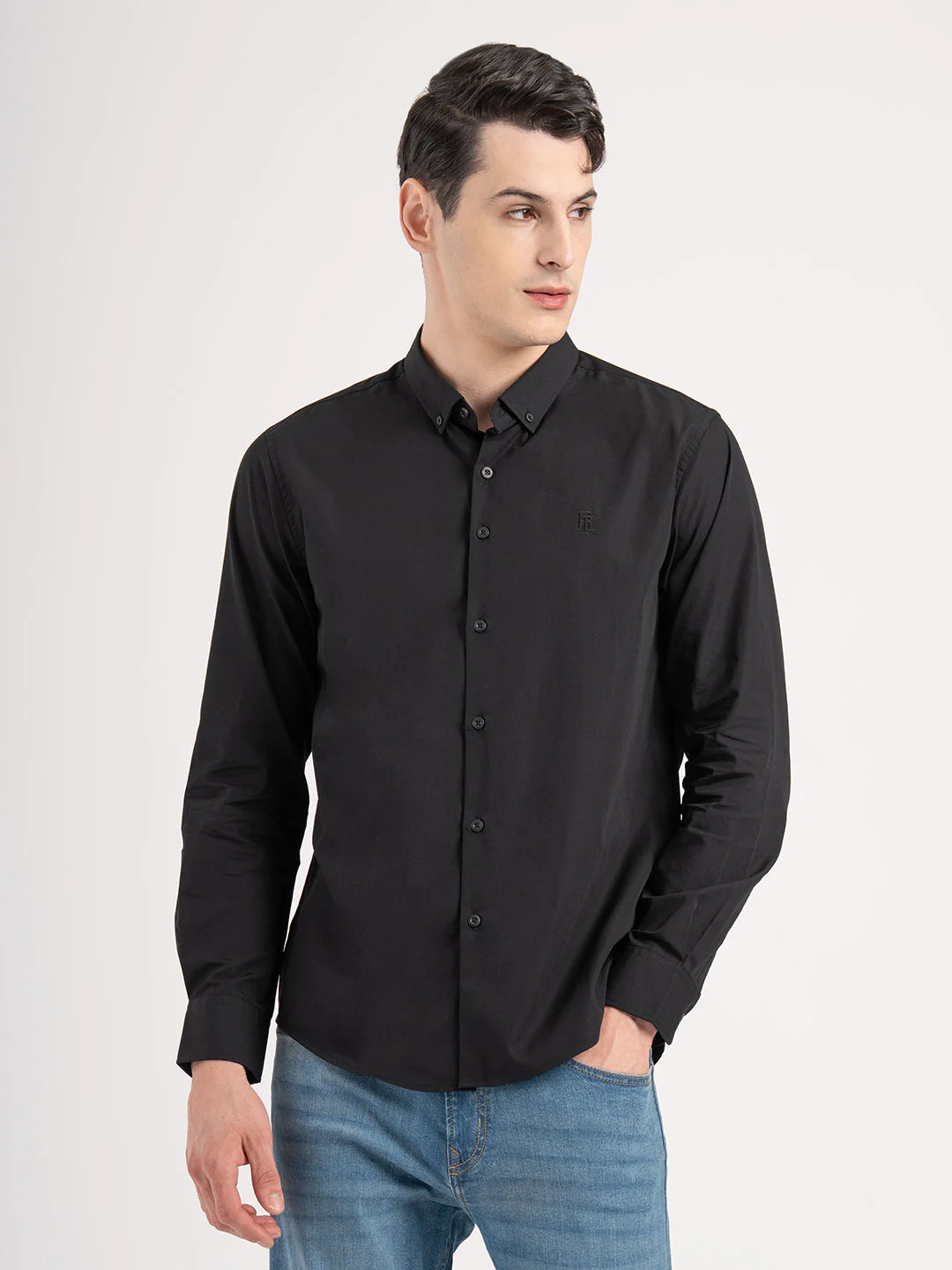 Mens Full Sleeve Solid Shirt