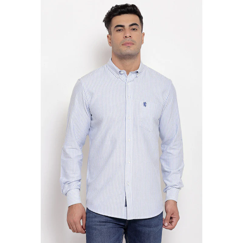 Men's Light Blue Full Sleeves Casual Shirt