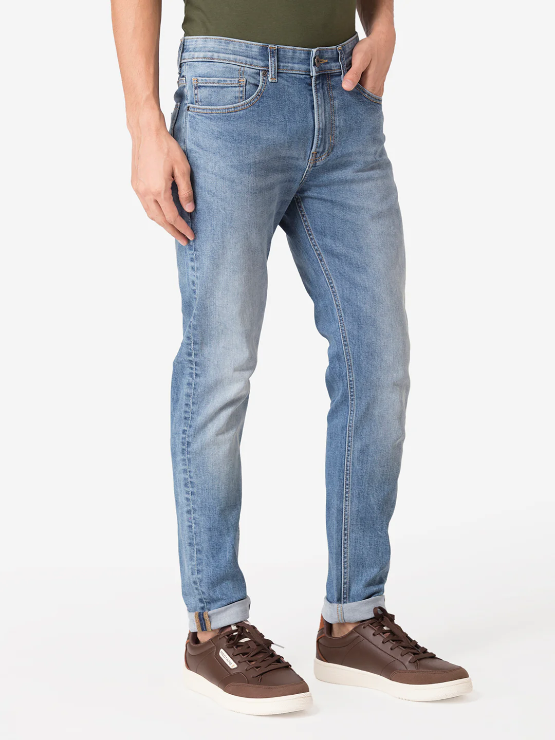 Men Mid Blue Jeans - Image 3