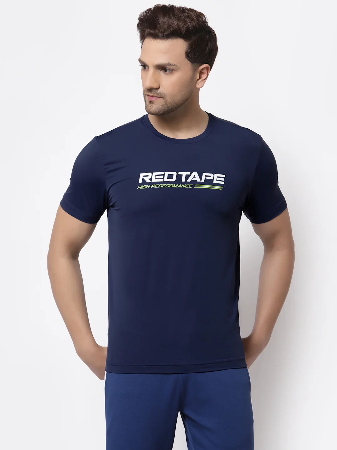 Men's Navy Active wear T-Shirt