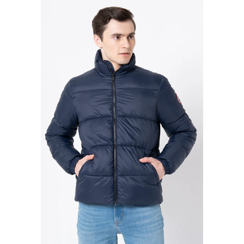Men's Navy Solid Jacket