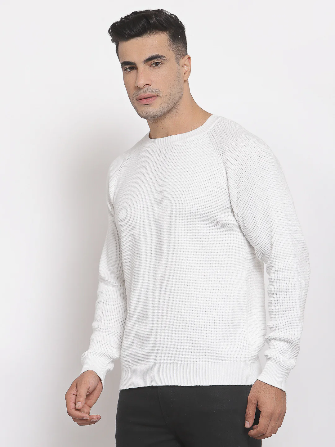 Men's Off White Sweater - Image 3
