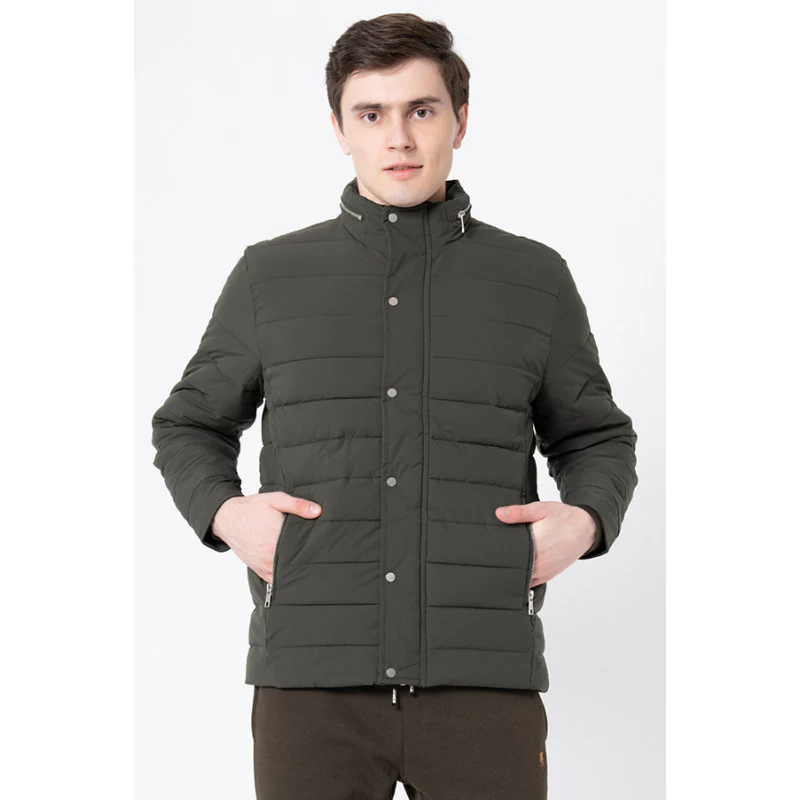 Men's Olive Solid Jacket