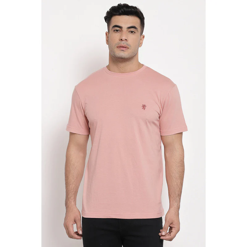 Men's Pale Pink Half Sleeve T-Shirt