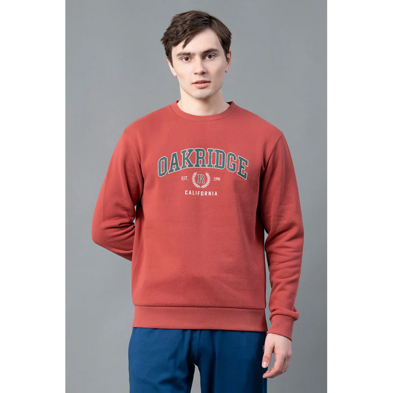 Men's Rust Graphic Print Sweatshirt