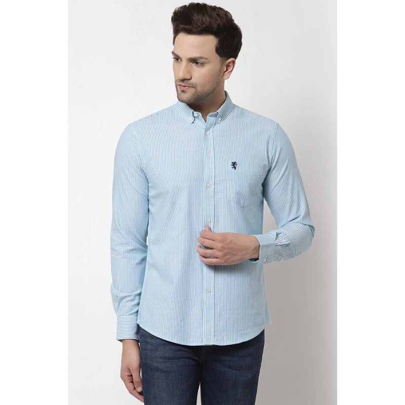 Men's Sea Green Stripe Shirt