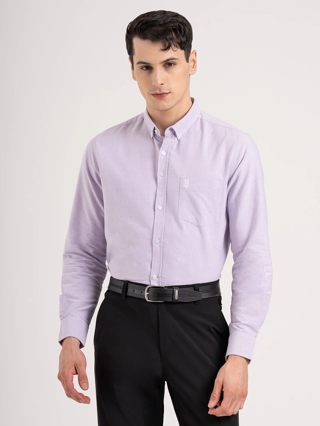 Mens Solid Oxford Shirt