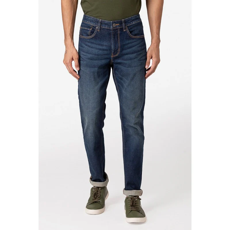Men's Tinted Dark Blue Jeans