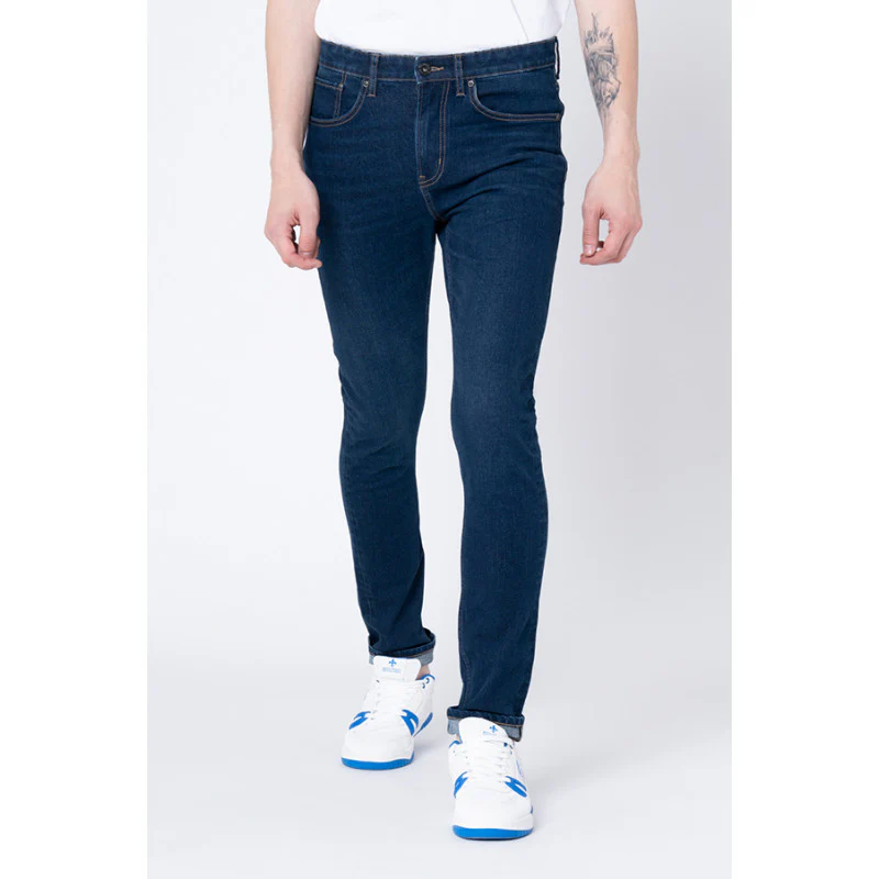 Men's Tinted Dark Blue Skinny Jeans