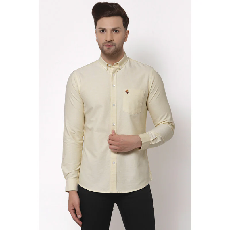 Men's Yellow Full Sleeves Casual Shirt