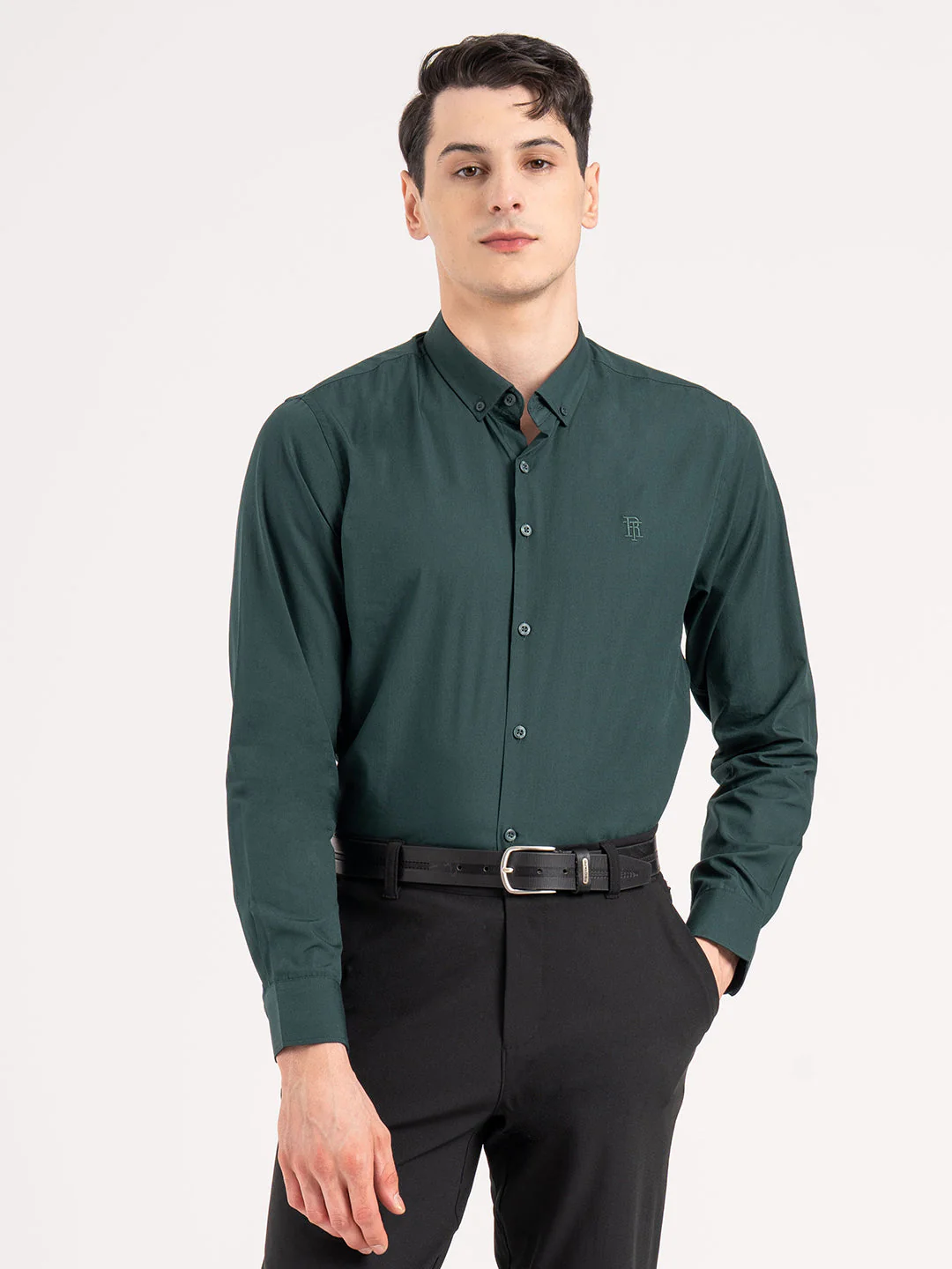 Mens Full Sleeve Solid Shirt