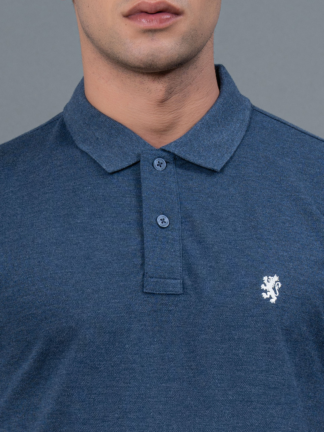 Navy Blue Men's Polo T-Shirt - Image 4