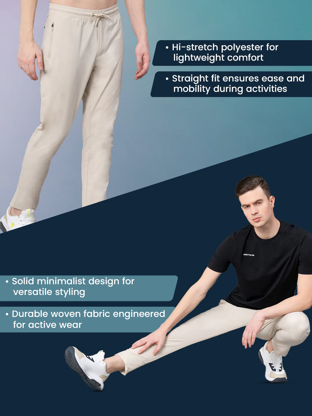 Off White Activewear TrackPants For Men - Image 2