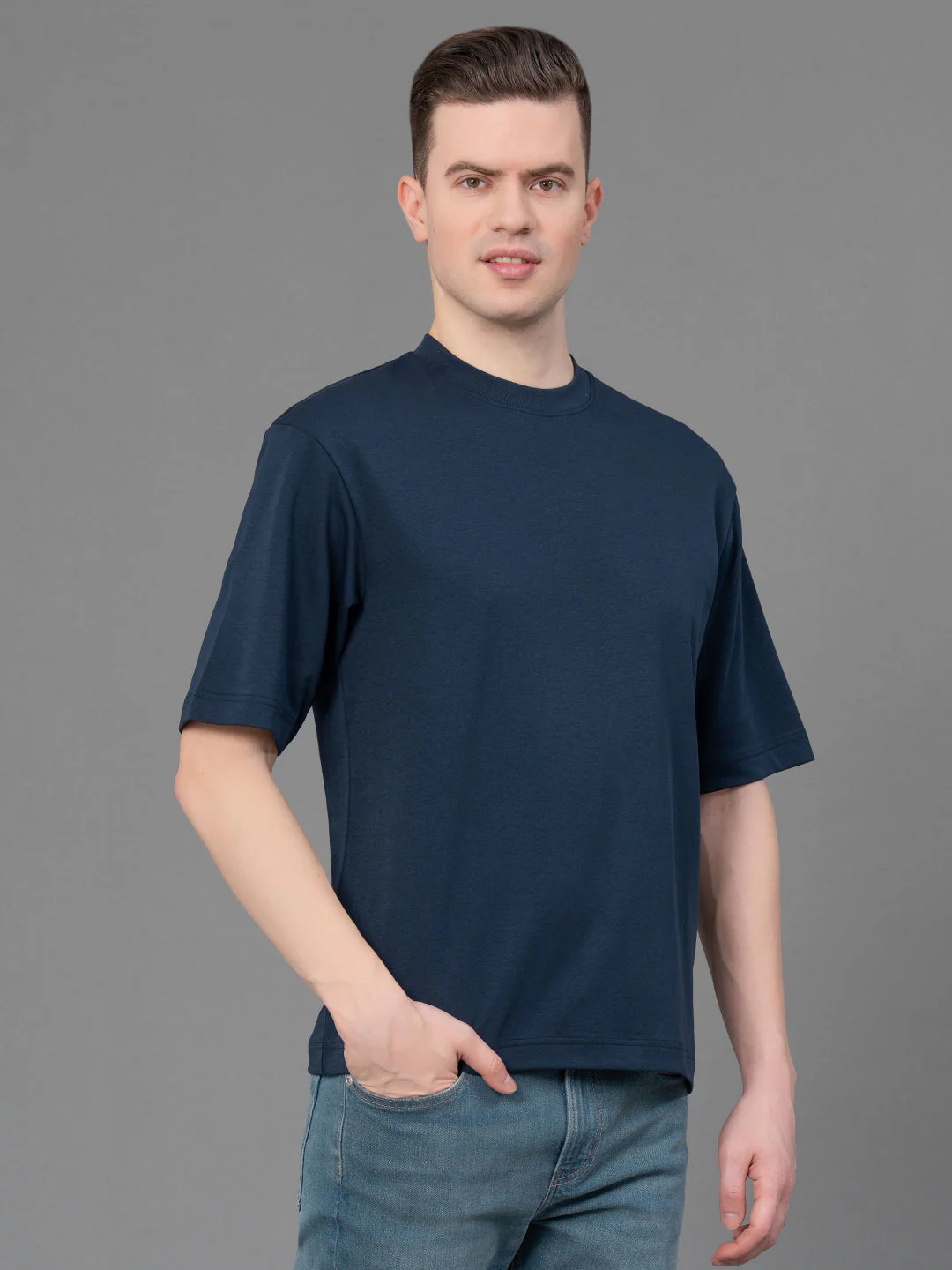 Oversized Round Neck T-Shirt for Men - Image 2