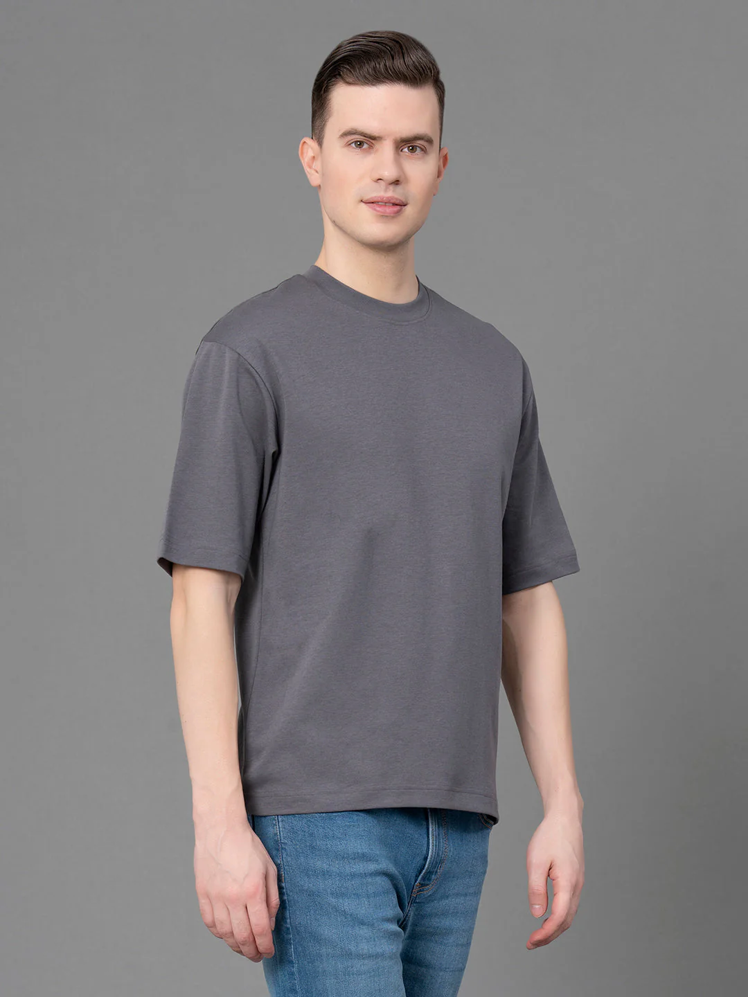 Oversized Round Neck T-Shirt for Men - Image 2