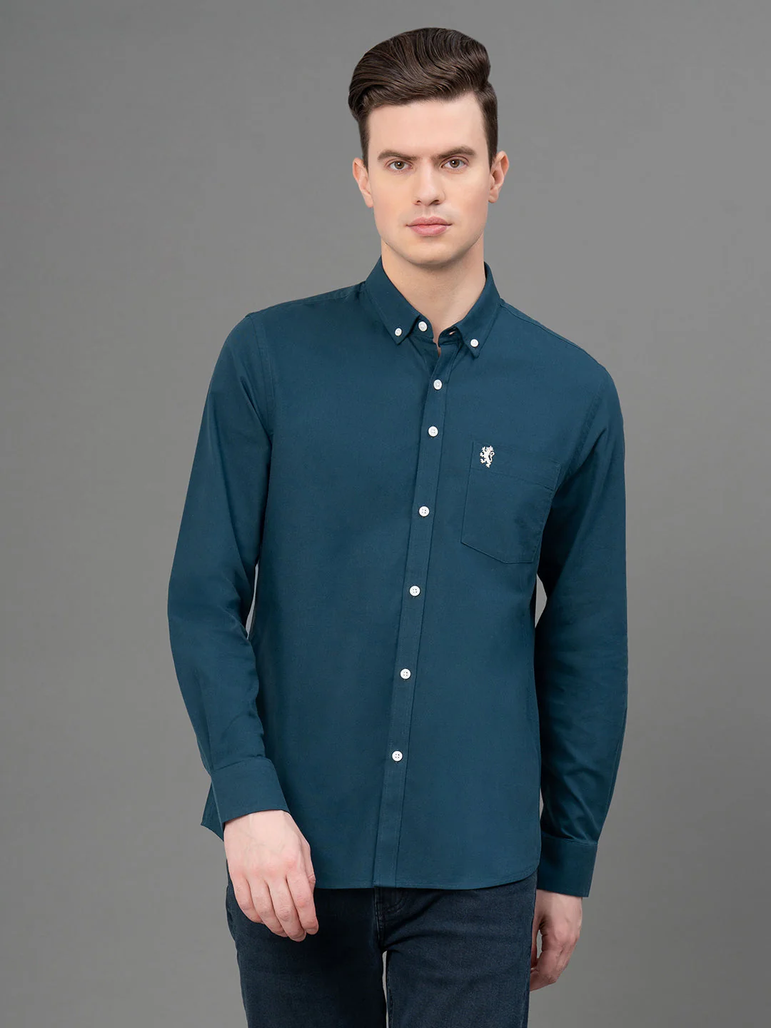 Teal Oxford Shirt for Men