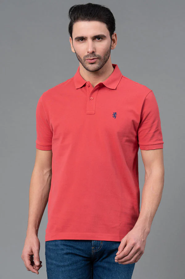 Pink Men Polo T-Shirt