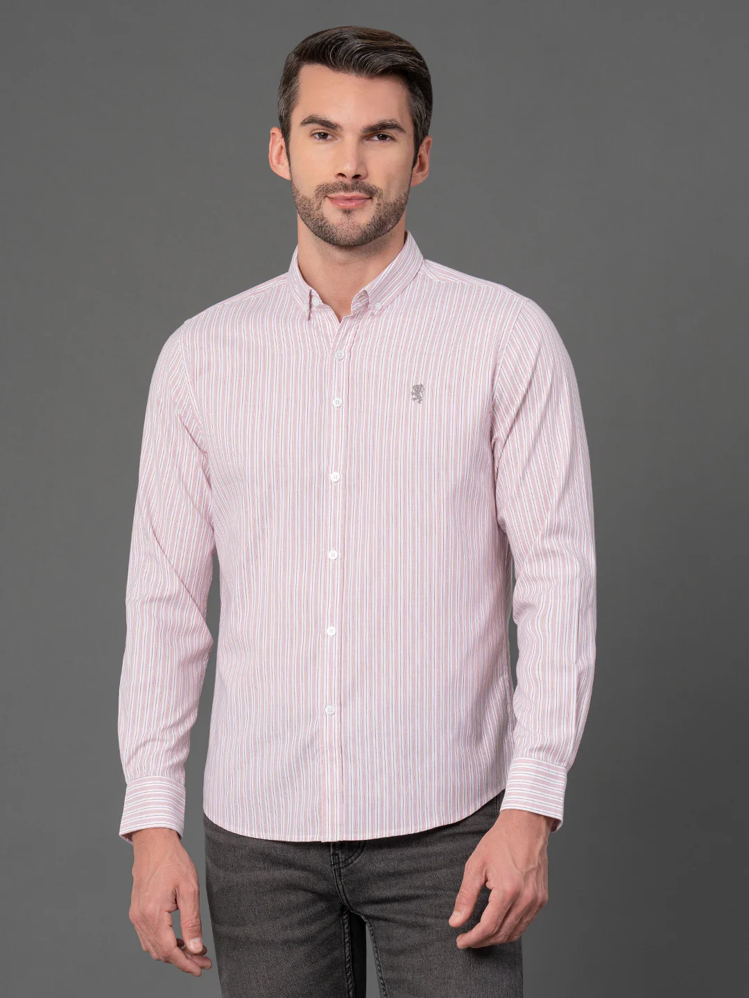 Pink Striped Shirt for Men