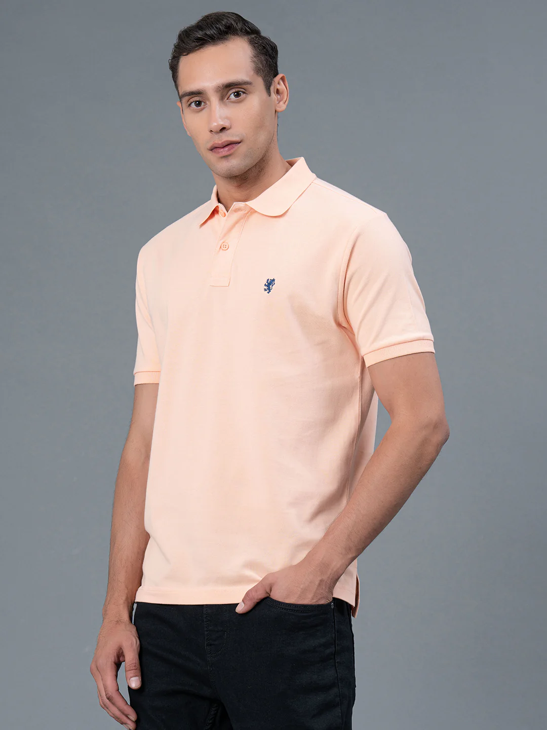 Polo Neck Men's T-Shirt - Image 2