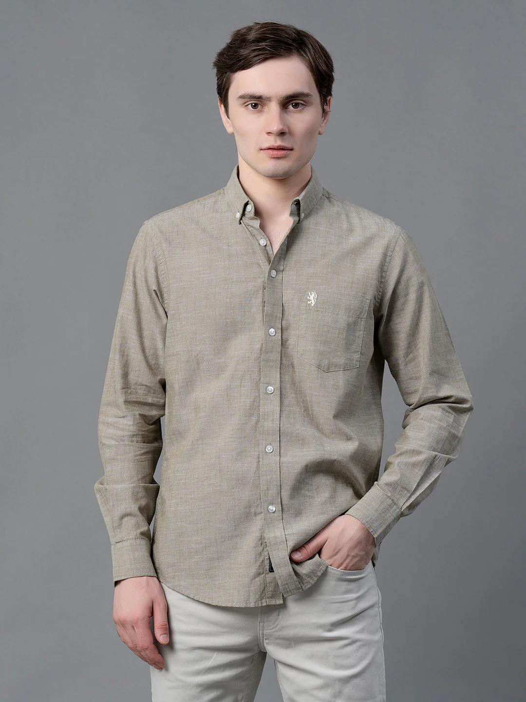 Pure Cotton Solid Shirt for Men