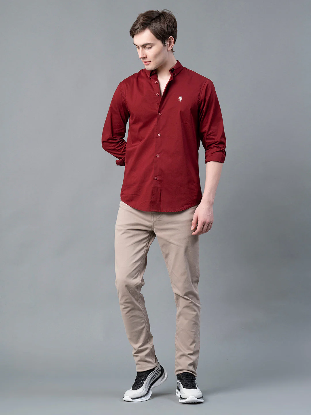 Pure Cotton Solid Shirt for Men - Image 4