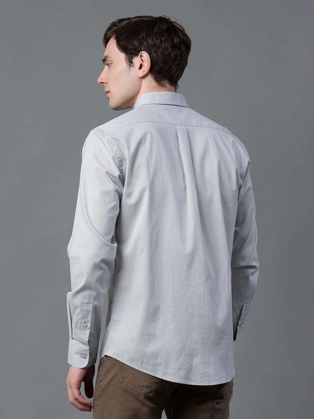 Pure Cotton Solid Shirt for Men - Image 3