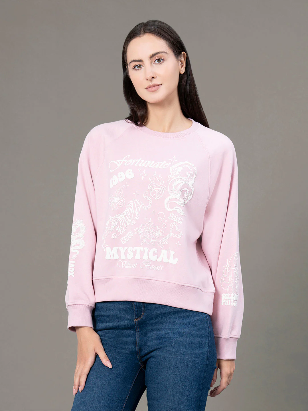 Raglan Sleeves Sweatshirt for Women