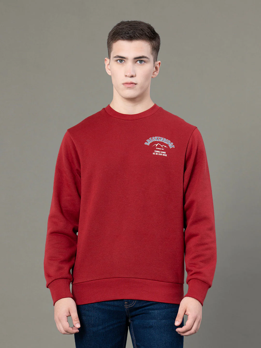 Round Neck Graphic Sweatshirt for Men