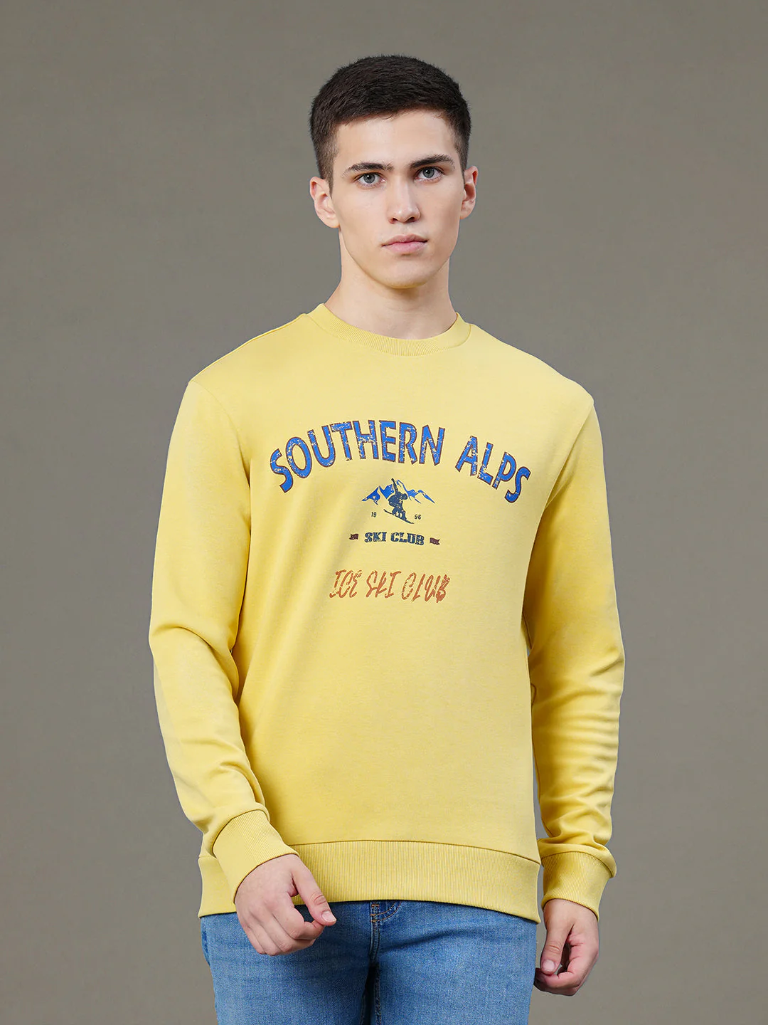 Round Neck Graphic Sweatshirt for Men