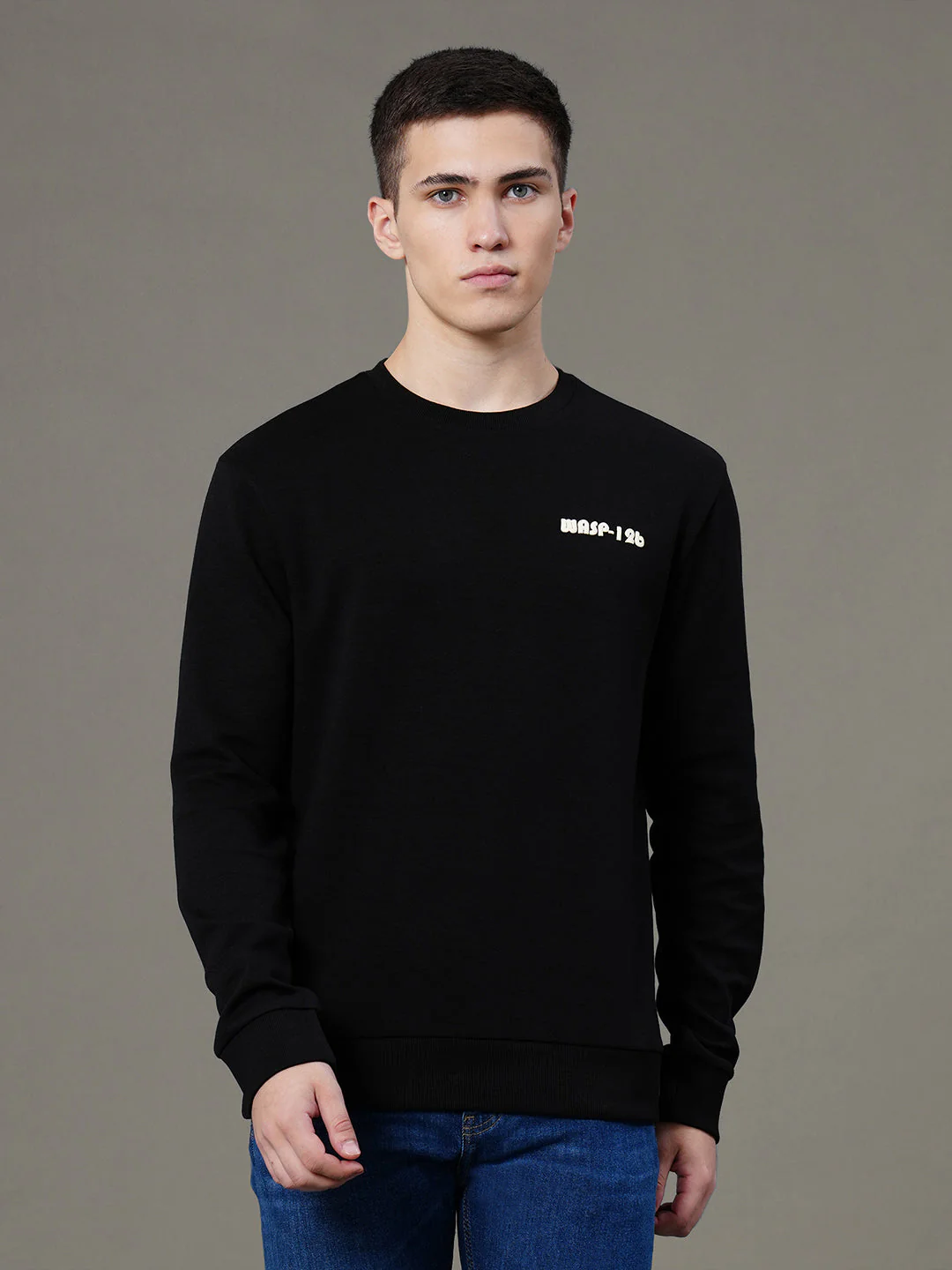 Round Neck Graphic Sweatshirt for Men