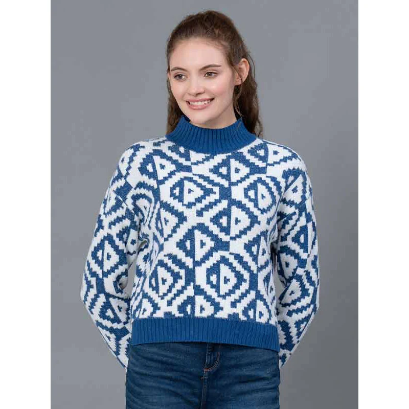 Royal Blue Casual Sweater for Women