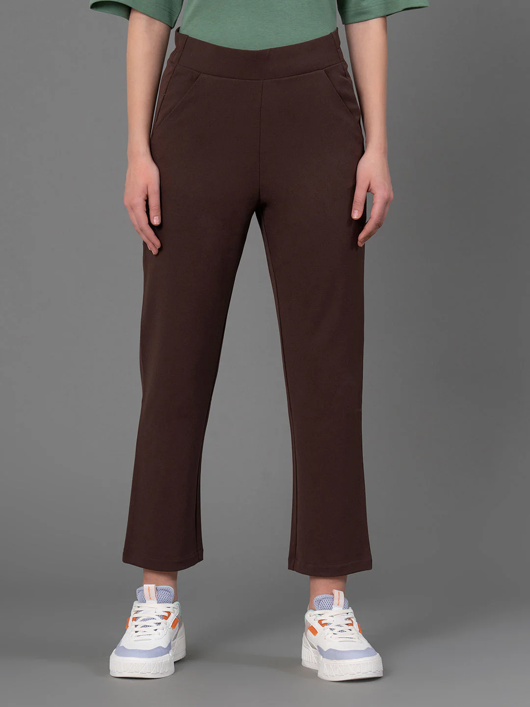 Solid Black Trousers for Women
