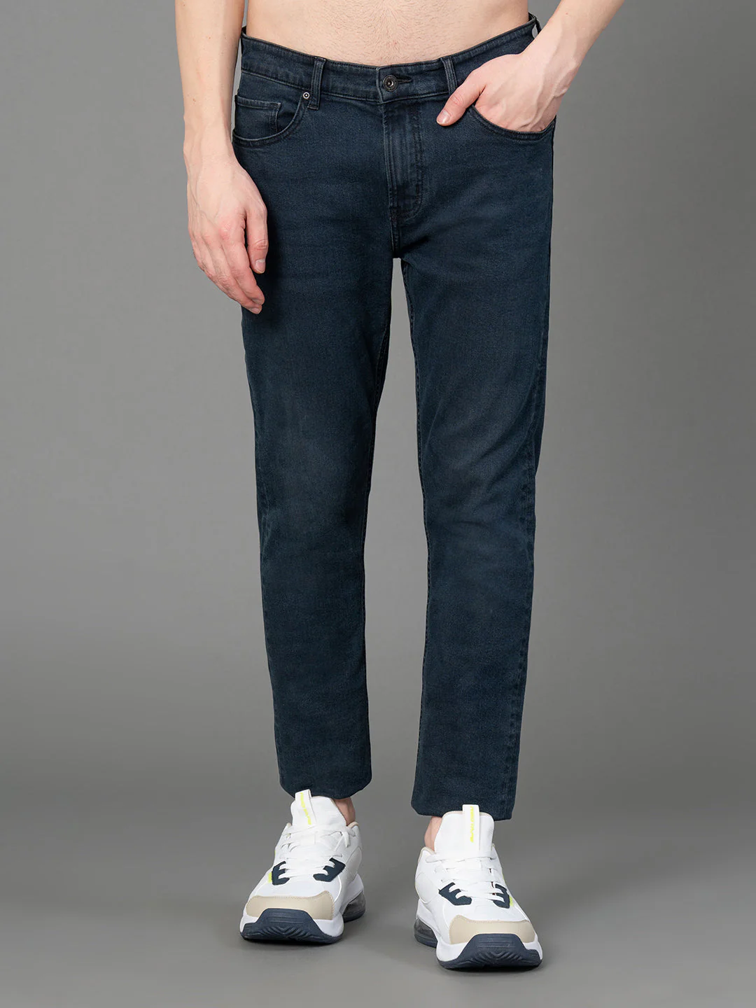 Solid Washed Jeans for Men