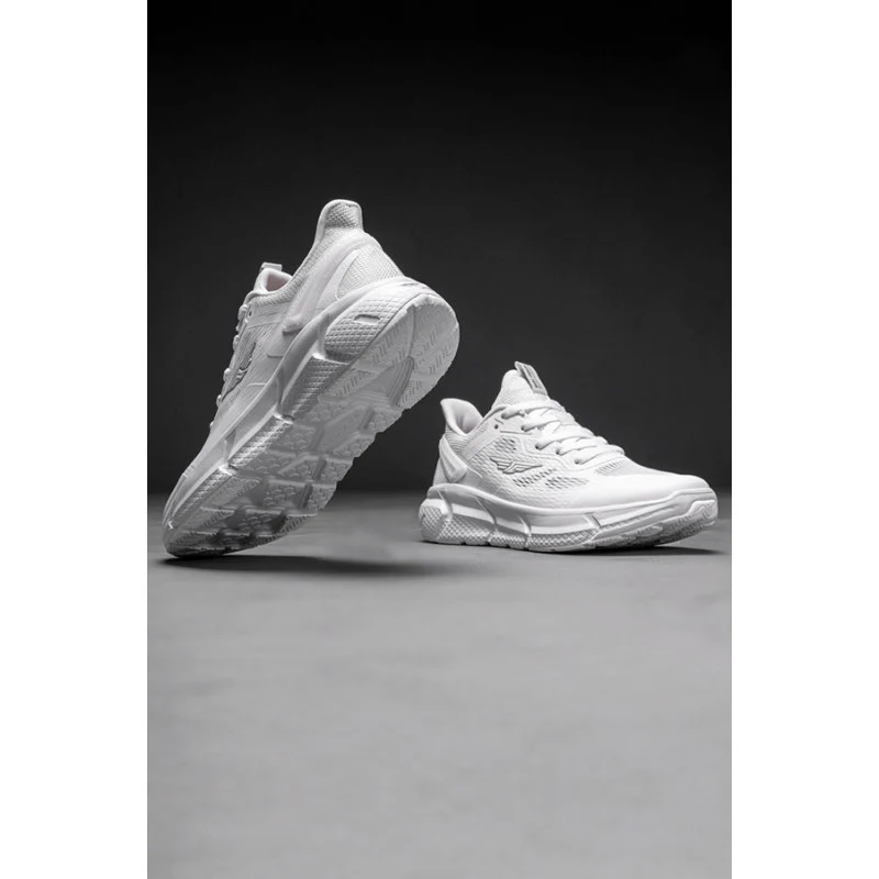 Sports Shoes for Women's- White Lace-Up Shape Adjustable Sports Athleisure Shoes, Perfect Walking & Running Shoes