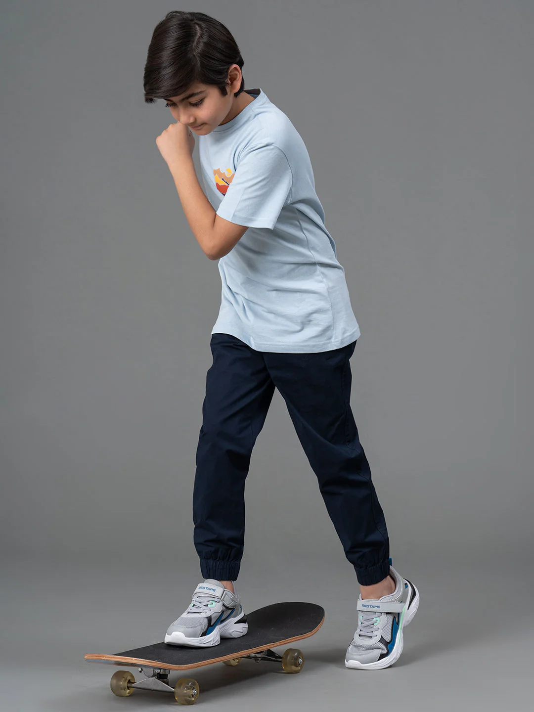 Unisex Kids T-Shirt- Best in Comfort| Cotton| Ice Blue Color - Image 6