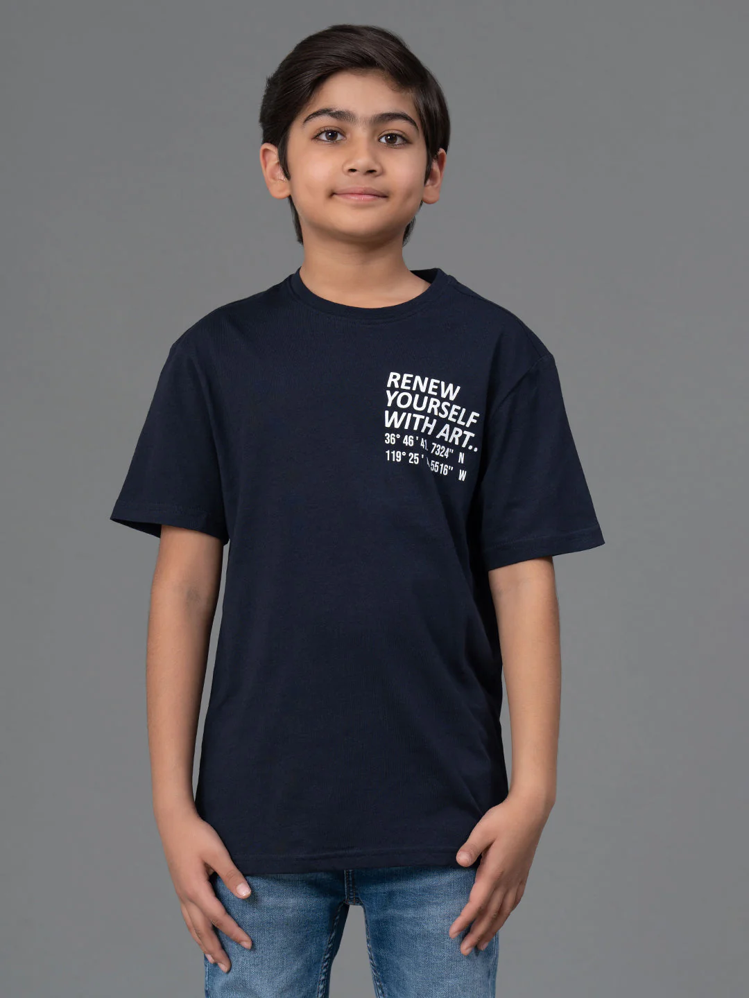 Unisex Kids T-Shirt- Best in Comfort| Cotton| Navy Color