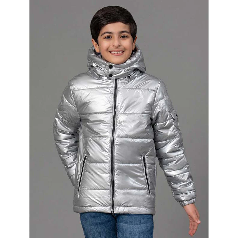 Unisex Metallic Grey Jacket for Kids