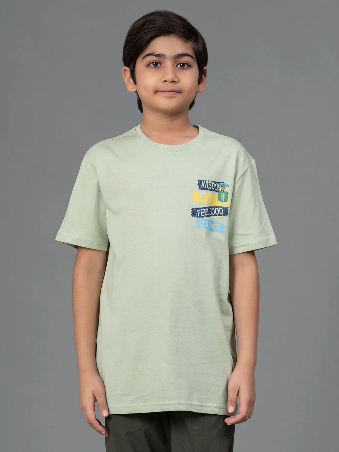 Unisex T-Shirt for Kids- Best in Comfort| Cotton| Light Green Colo
