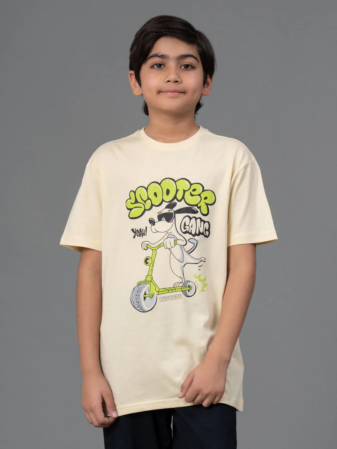 Unisex T-Shirt for Kids- Best in Comfort| Cotton| Pale Yellow Color