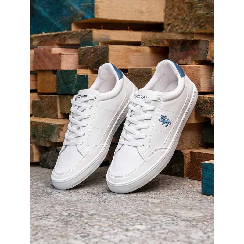 White Blue Sneaker Casual Shoes For Men | Soft Cushion Insole, Slip-ResisTance, Dynamic Feet Support, Arch Support & Perfect For Casual Wear