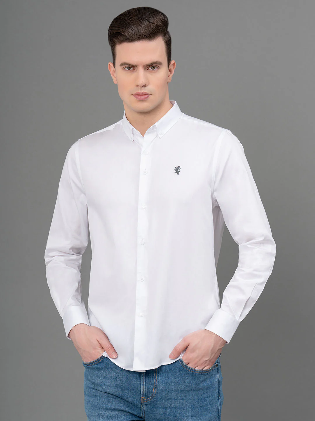 White Satin Shirt for Men