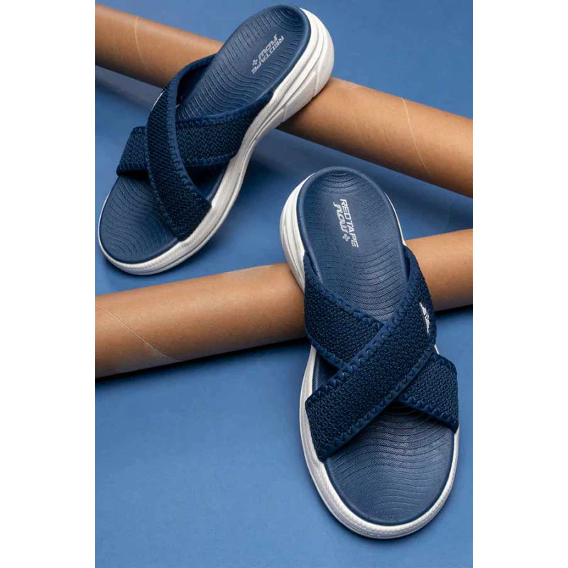 Women Navy Sliders