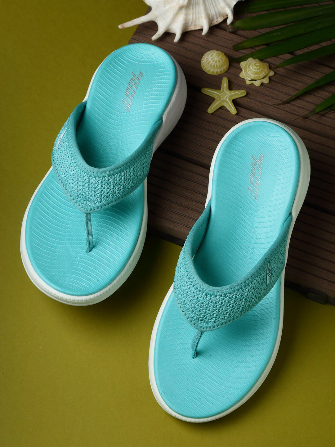 Women Turquoise Thong Slipper