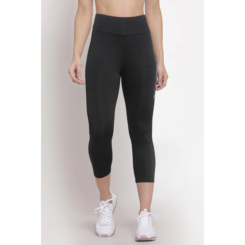 Women's Black Active Wear Tights