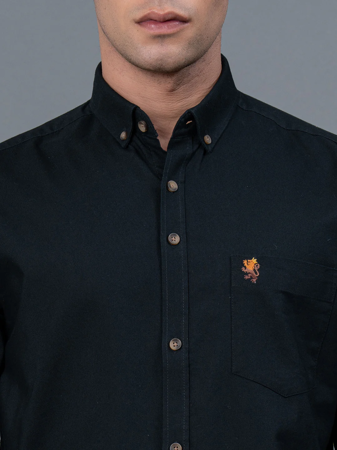 Solid Button Down Shirt for Men - Image 4