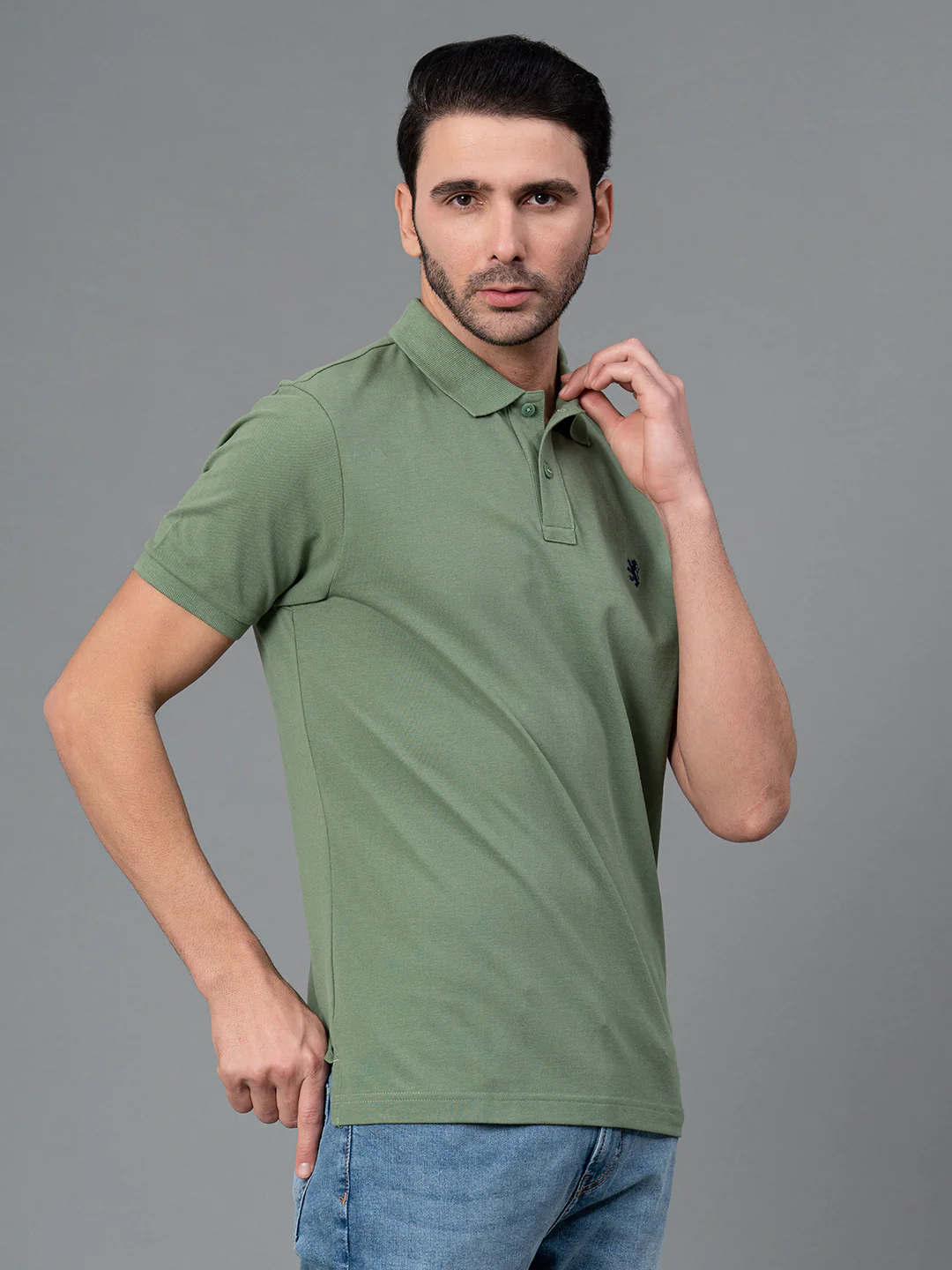 Solid Polo T-Shirt for Men - Image 2