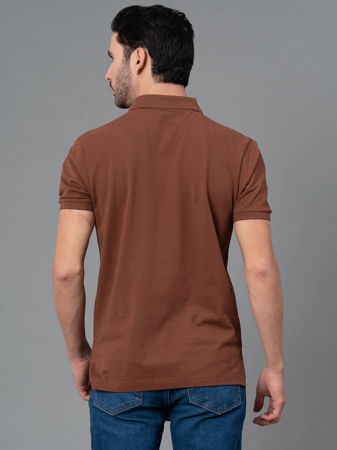 Solid Polo T-Shirt for Men - Image 3