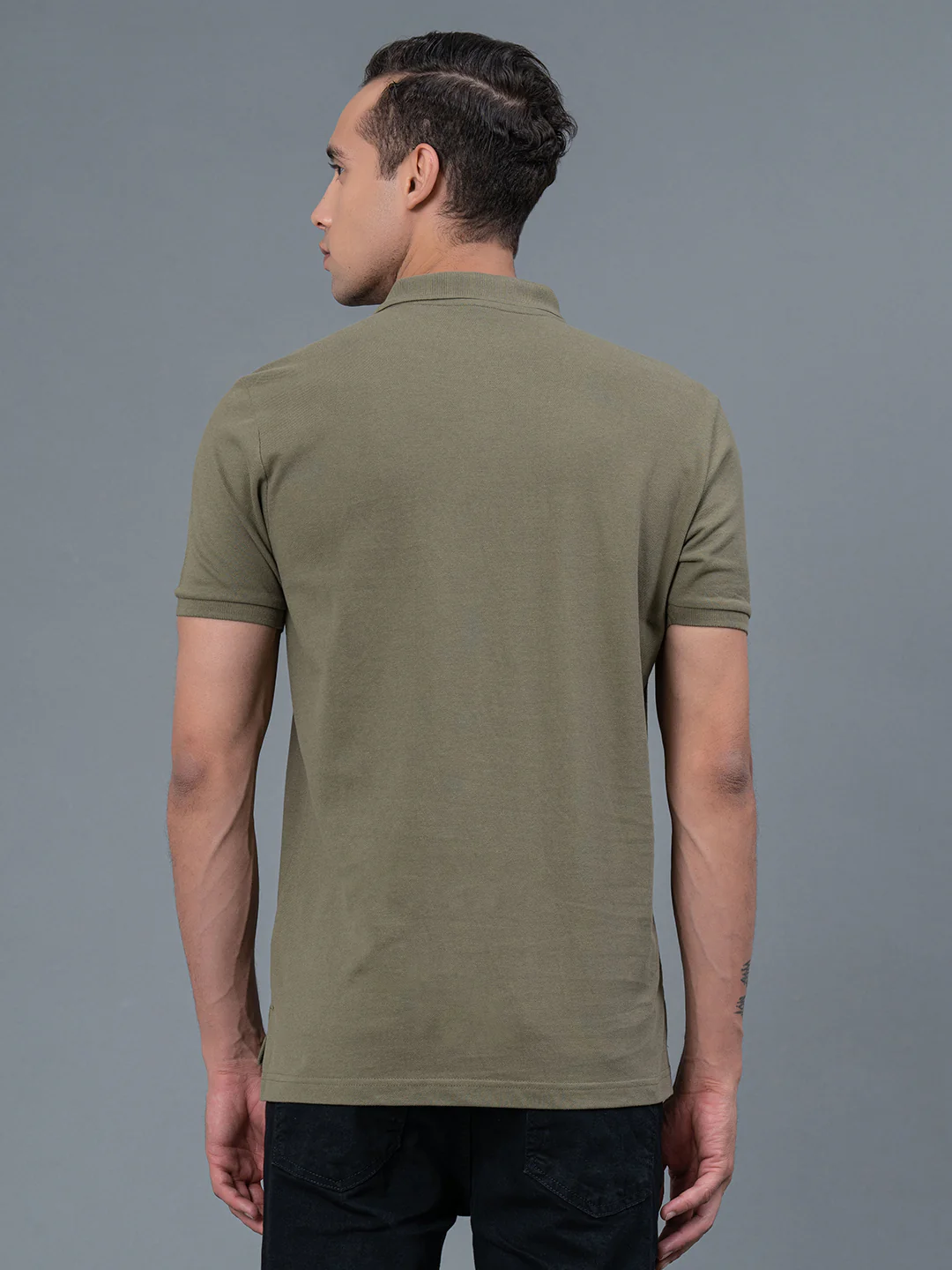 Solid Polo T-Shirt for Men - Image 3