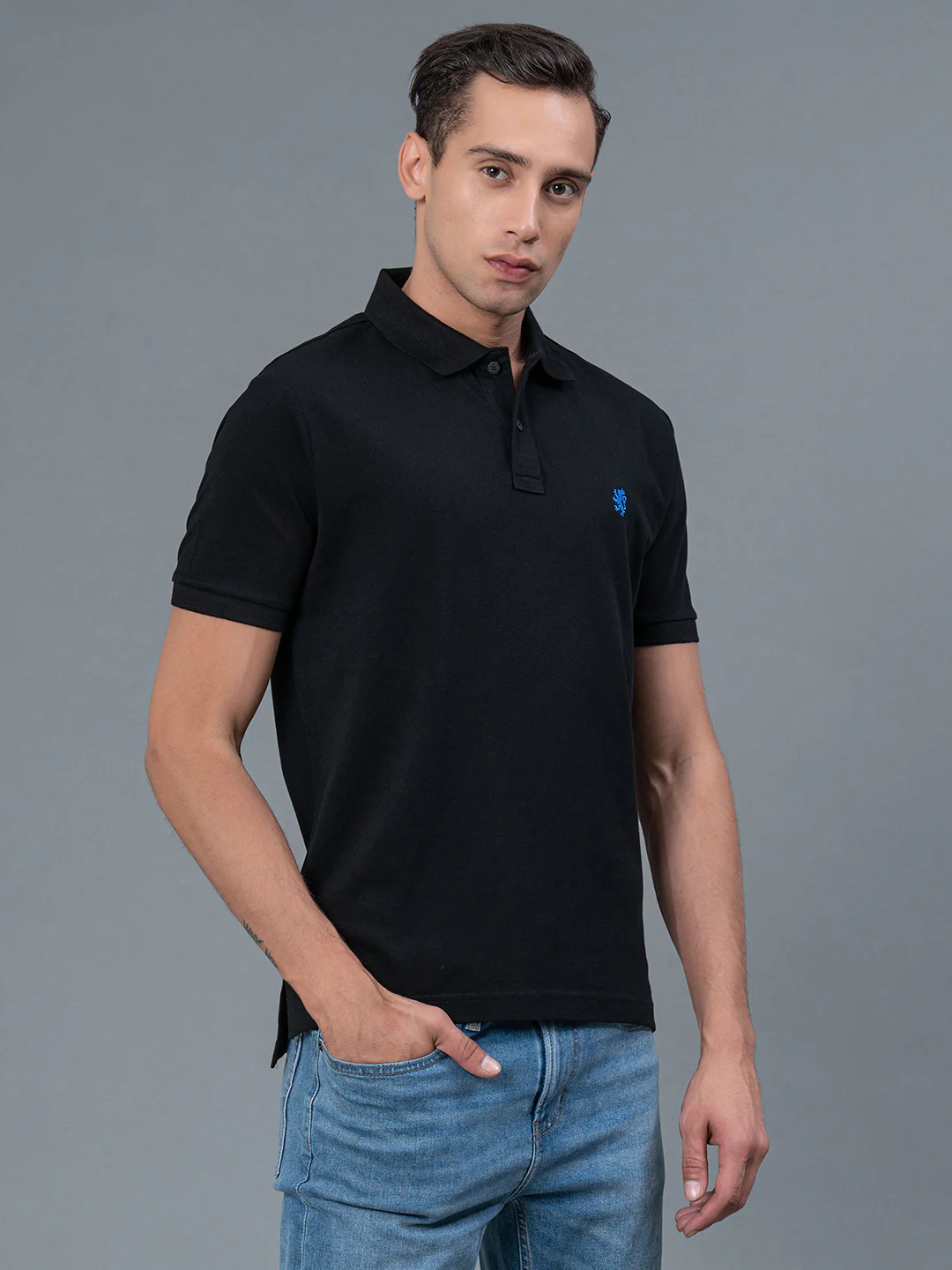 Solid Polo T-Shirt for Men - Image 2